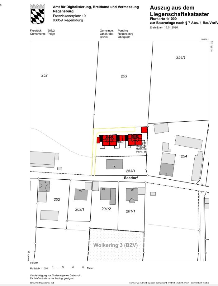 Neubau von 4 Doppelhaushälften in Seedorf 
